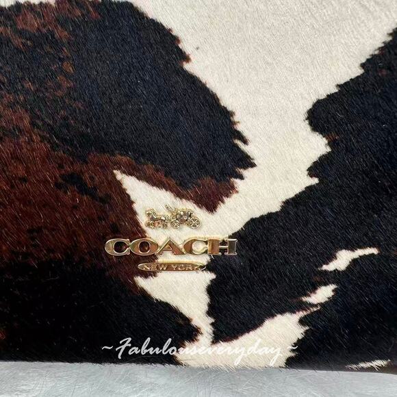 Coach Hadley Mini Crossbody Bag With Cow Print And Tassel CCE14 NWT - Picture 9 of 10